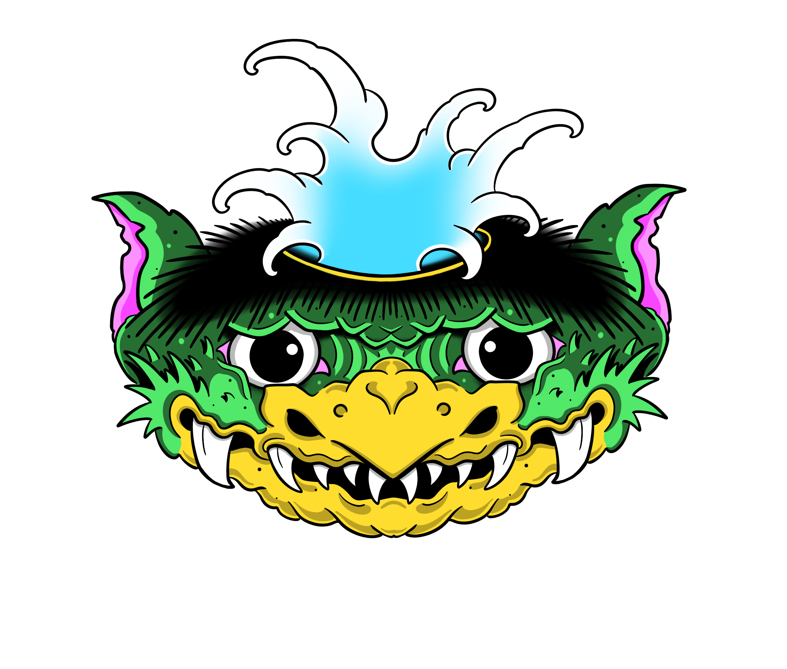 Tattoo work representing the second resident artist's style